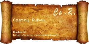Cserny Ruben névjegykártya